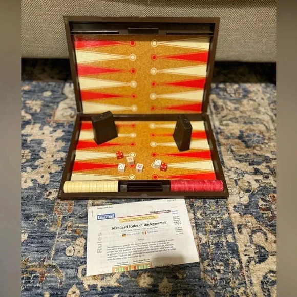 💥VINTAGE Tournament Backgammon Plastic Brown Case Game ES LOWE Travel Set 1978 - Picture 6 of 6